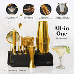 Original Boston Bartender Kit - Yellow Gold