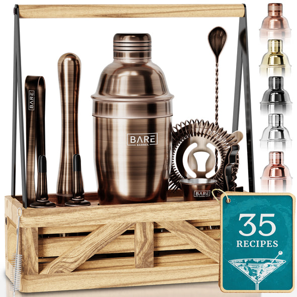 Caddy Cocktail Bartender Kit - Brass.