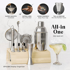 Original Cobbler Bartender Kit - Pale Silver