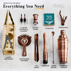 Caddy Cocktail Bartender Kit - Aged Copper