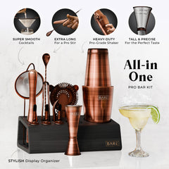 Original Boston Bartender Kit - Aged Copper