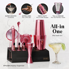 Original Boston Bartender Kit - Pink Coral