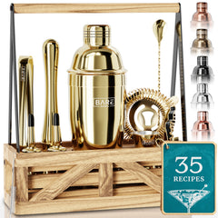 Caddy Cocktail Bartender Kit - Royal Gold