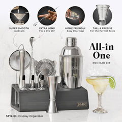 Original Cobbler Bartender Kit - Graphite Silver