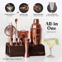 Original Cobbler Bartender Kit - Espresso Rose