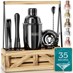 Caddy Cocktail Bartender Kit - Gunmetal Black