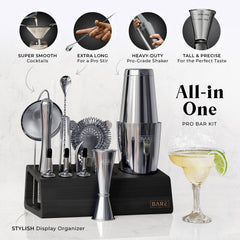 Original Boston Bartender Kit - Gray Black