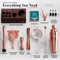 Original Cobbler Bartender Kit - Espresso Rose